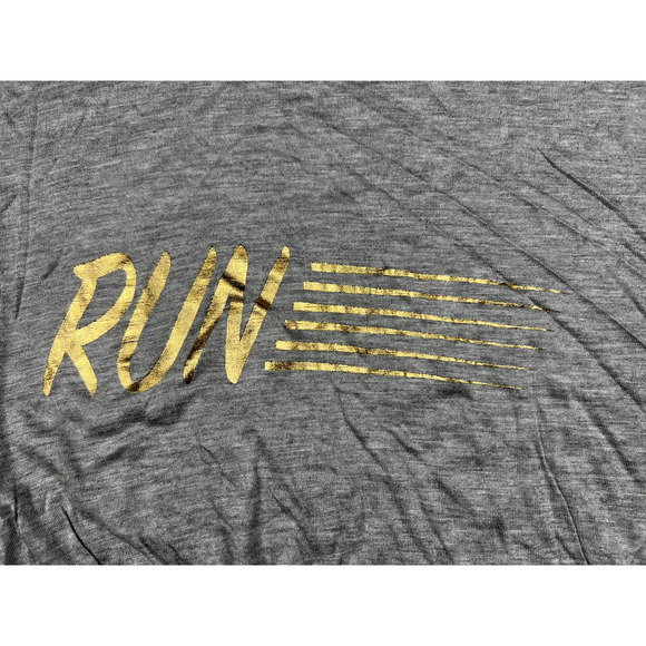 Nel + Lo Women XL Gray Run Crop Activewear Short Sleeve T Shirt Gym Tee Top - Picture 7 of 7